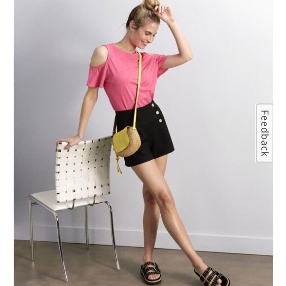 NWT Vince camuto cold shoulder tshirt pink S - Picture 1 of 6